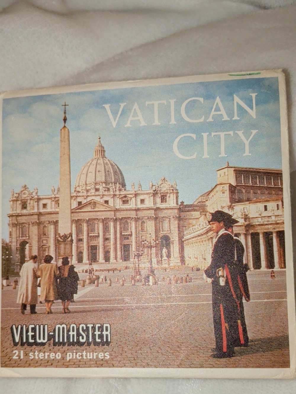 Vatican City Vintage View-Master Reel Cover - Scenic Souvenir 1950s